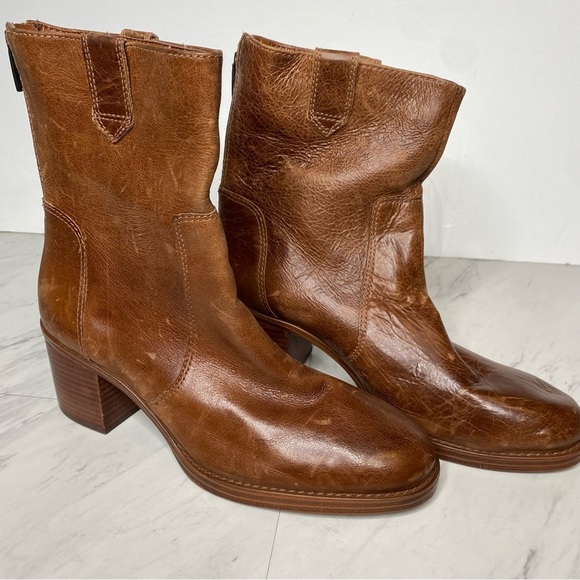 Vince Camuto Zeldina Brown Stacked Heel Boot 8M - Picture 10 of 15